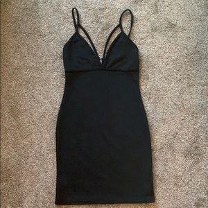 Misguided black detailed dress